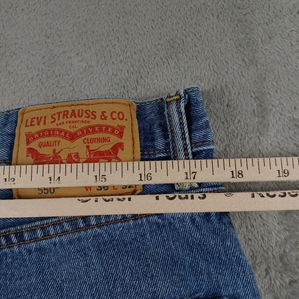 Levis 550 Jeans Mens 36x32 Blue Relaxed Fit Straight Leg Denim Classic Y2K Style